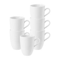 KAFFEEBECHER Beat Color Glaze Weiß 350 ml 6er Set - Weiß, Keramik (0.35L) - Seltmann Weiden