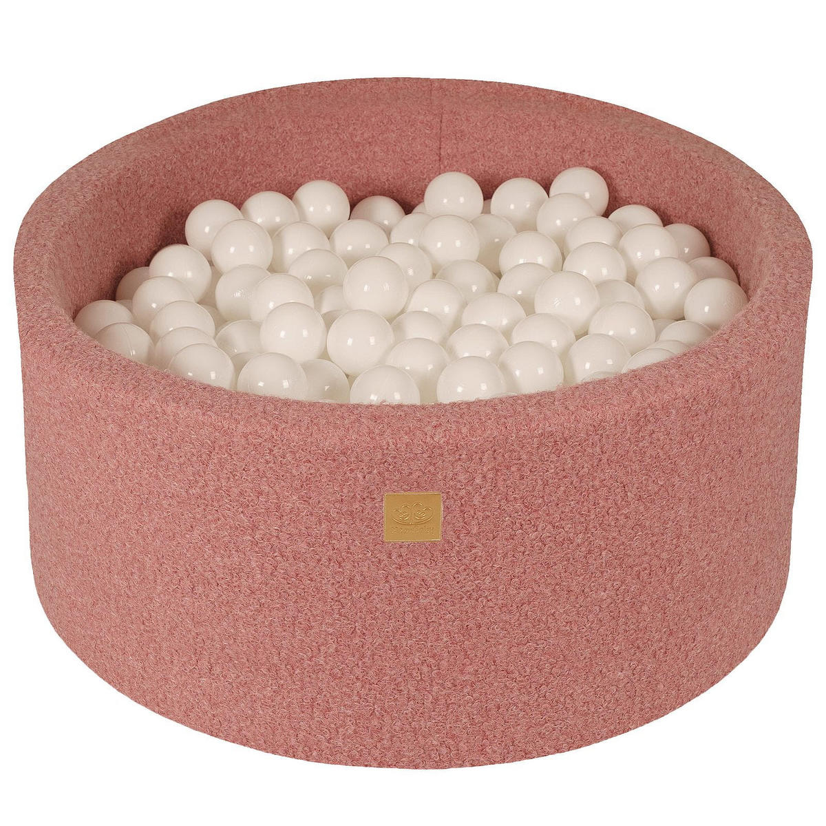 BÄLLEBAD für Kinder, Boucle, Rosa - Pink/Weiß, Textil (90/90/40cm) - MeowBaby