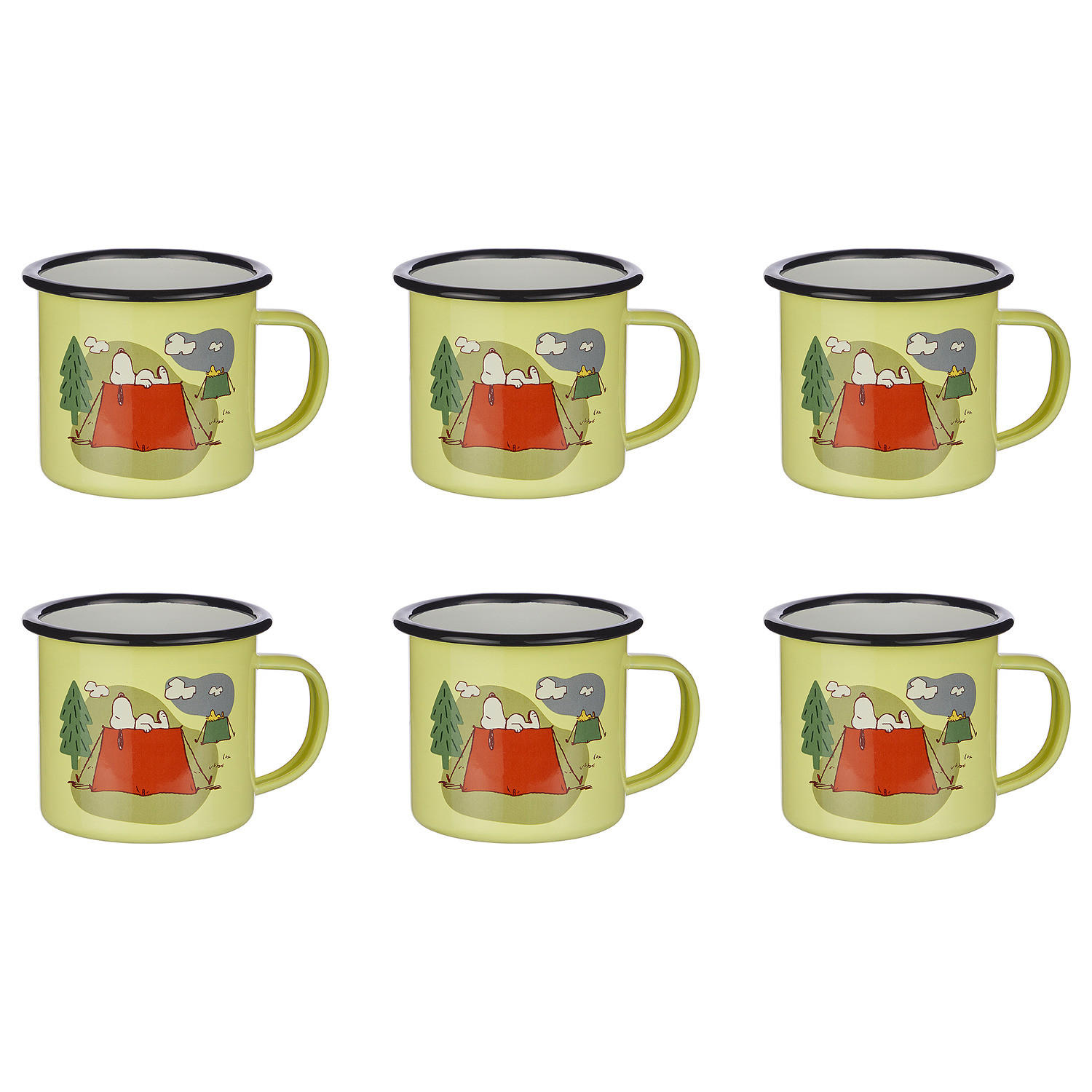 TASSEN 6er-Set Peanuts 380 ml - Gelb, Keramik (0.38L) - Butlers