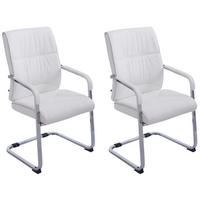 SCHWINGSTUHL 2er Set Lederlook weiß - Weiß, Textil/Metall (58/102/65cm) - CLP