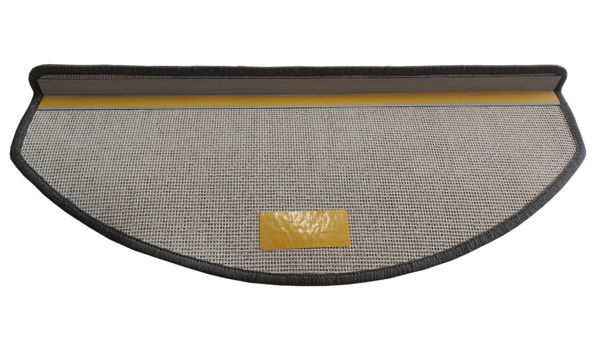 STUFENMATTE Set. 15 Stück "Napoli" Flachgewebe uni Grau 24 x 65 cm - Grau, Textil (24/65/4cm) - oKu-Tex
