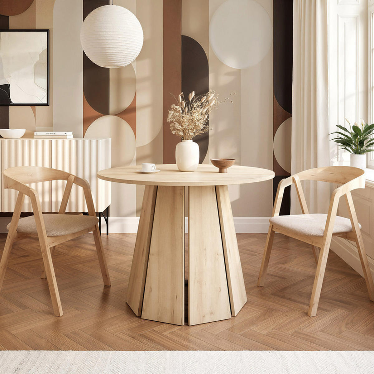 ESSTISCH VERDA 100/76 cm Scandic-Buche - Buchefarben, Holzwerkstoff (100/100/76cm) - Idohome