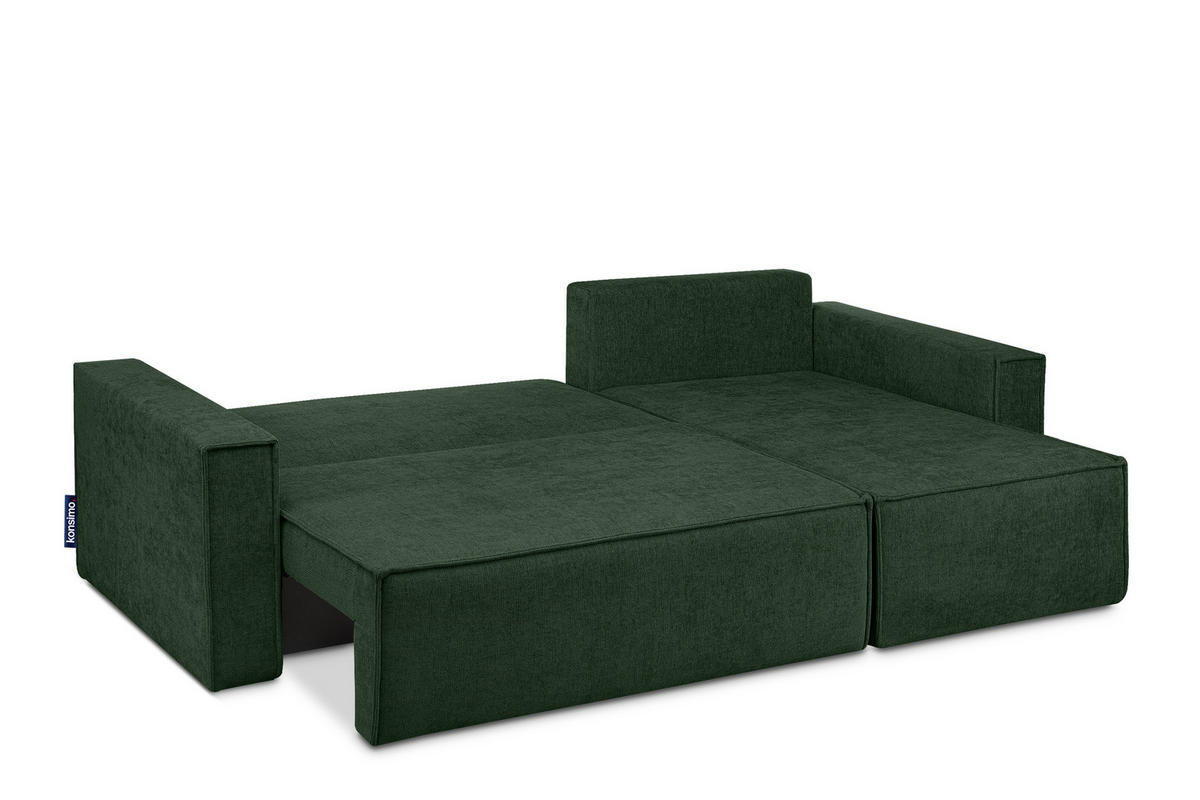 UNIVERSAL-ECKSOFA NAPI II mit Schlaffunktion, grün - Grün, Textil (246/148cm) - KONSIMO®