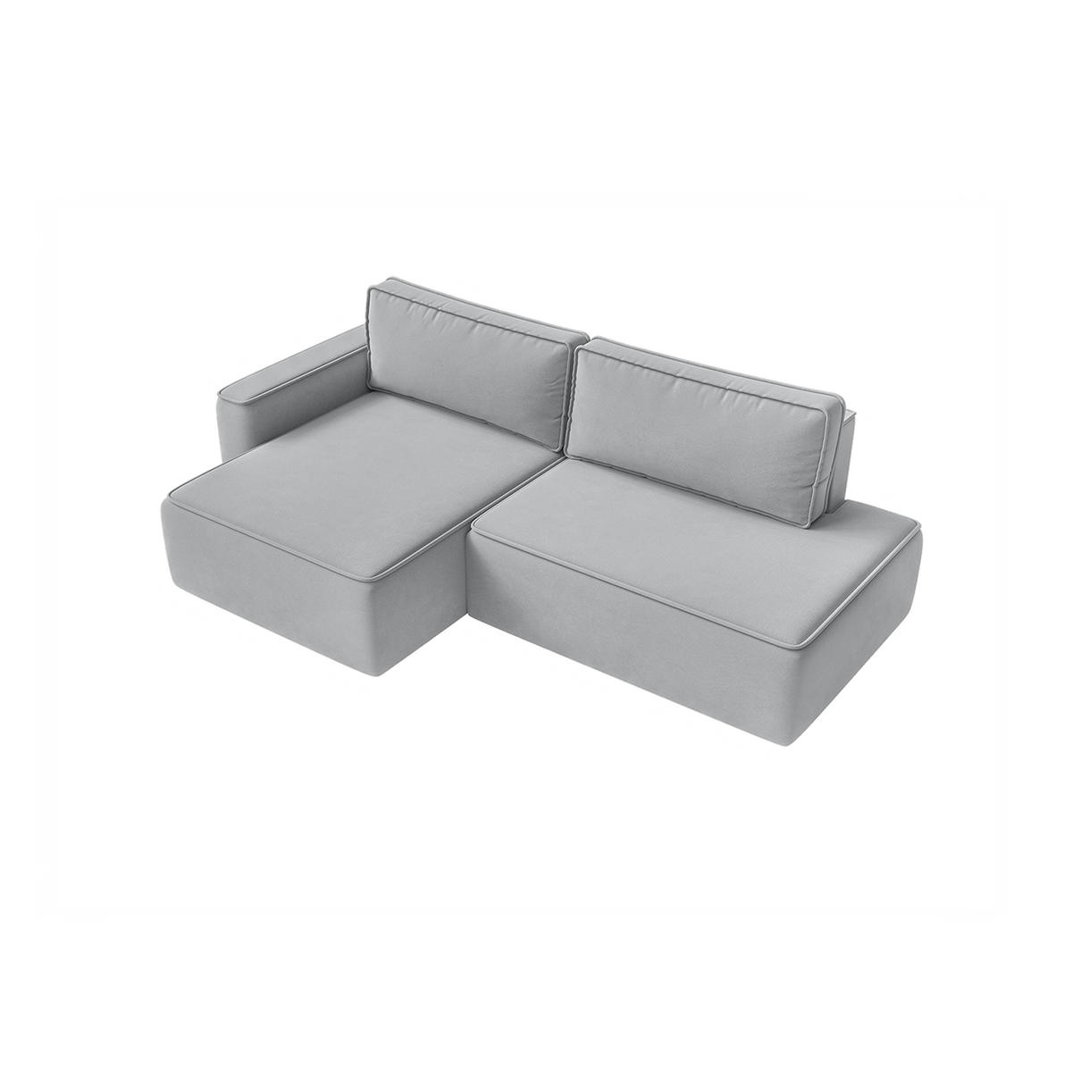 ECKSOFA Sarro mit Schlaffunktion, Silber - Silberfarben, Textil (165/260cm) - Fedve