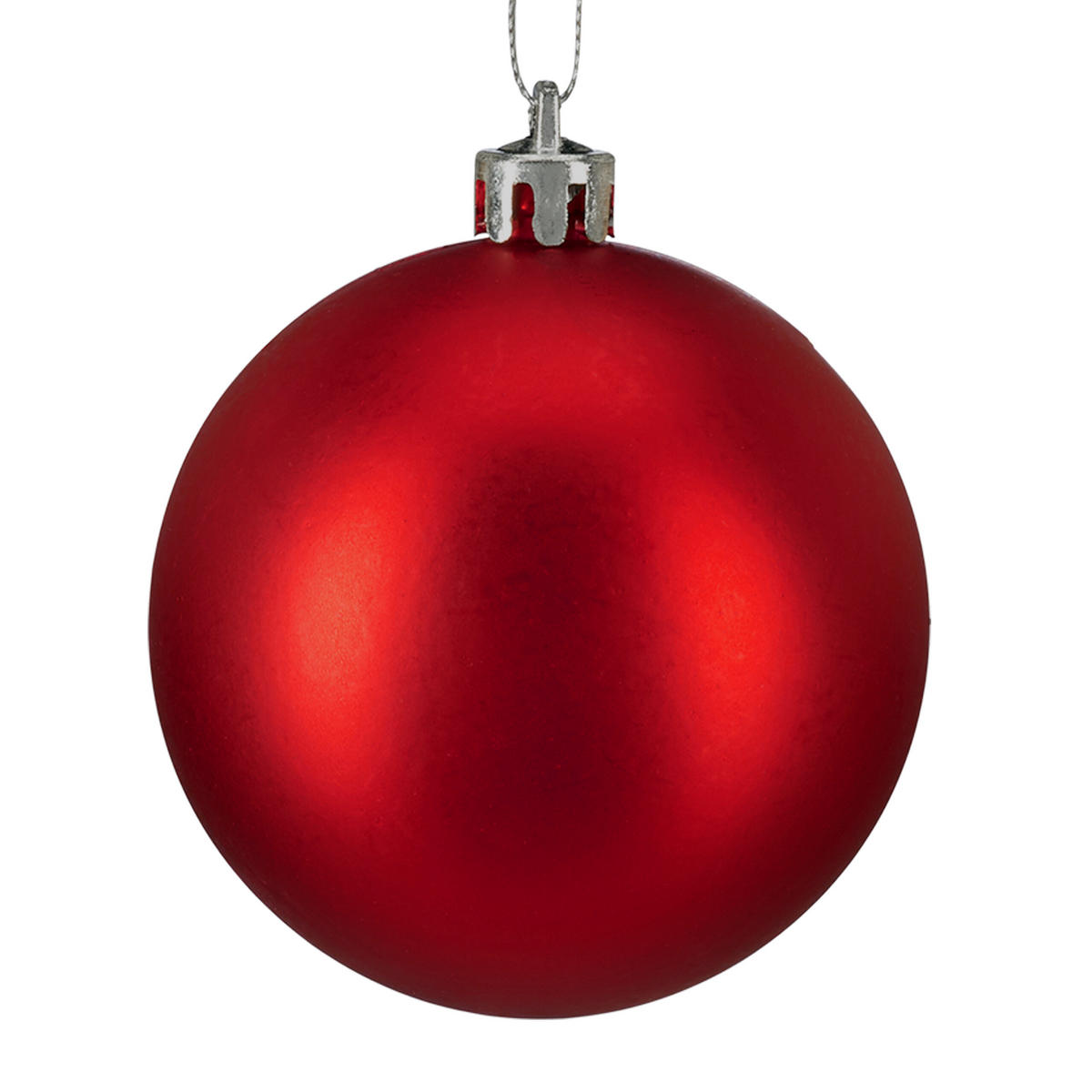 30XWEIHNACHTSKUGELN - Rot, Kunststoff (6/7/6cm) - Relaxdays