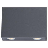 LED AUSSEN-WANDLEUCHTE ISONO Anthrazit - Anthrazit, Glas (11.5/9/4.2cm) - Globo Lighting