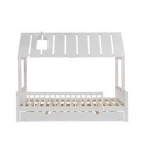 HAUSBETT 120/200 cm + 120/190 cm Weiß - Weiß, Holz - Raumix