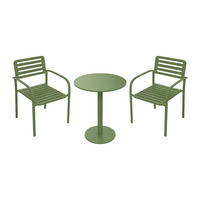 GARTENESSGRUPPE im Set - 2 Personen - Metall - Grün - - Grün, Metall - Vente-Unique