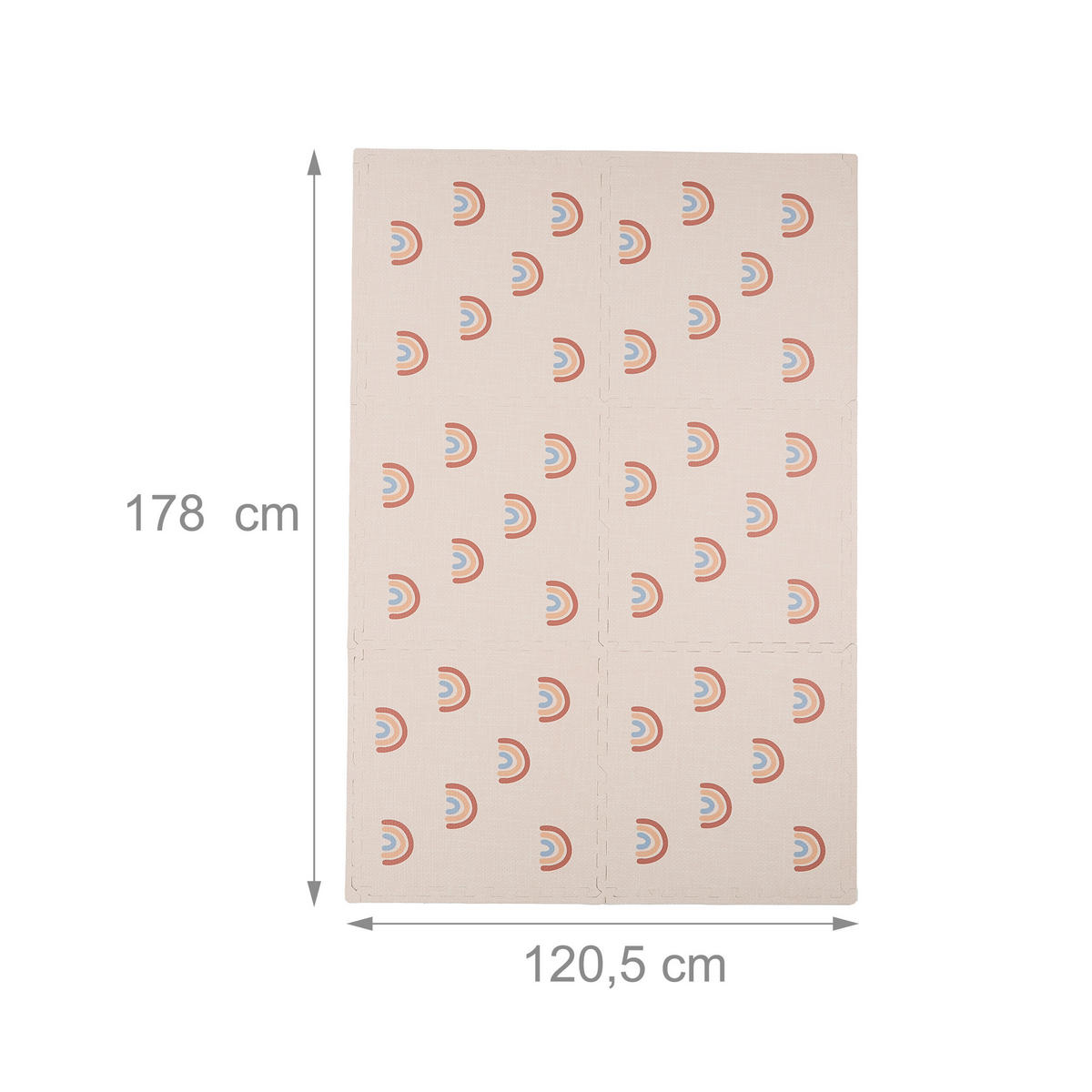 6XPUZZLOVÁ podložka - ružová, plast (60/60cm) - Relaxdays