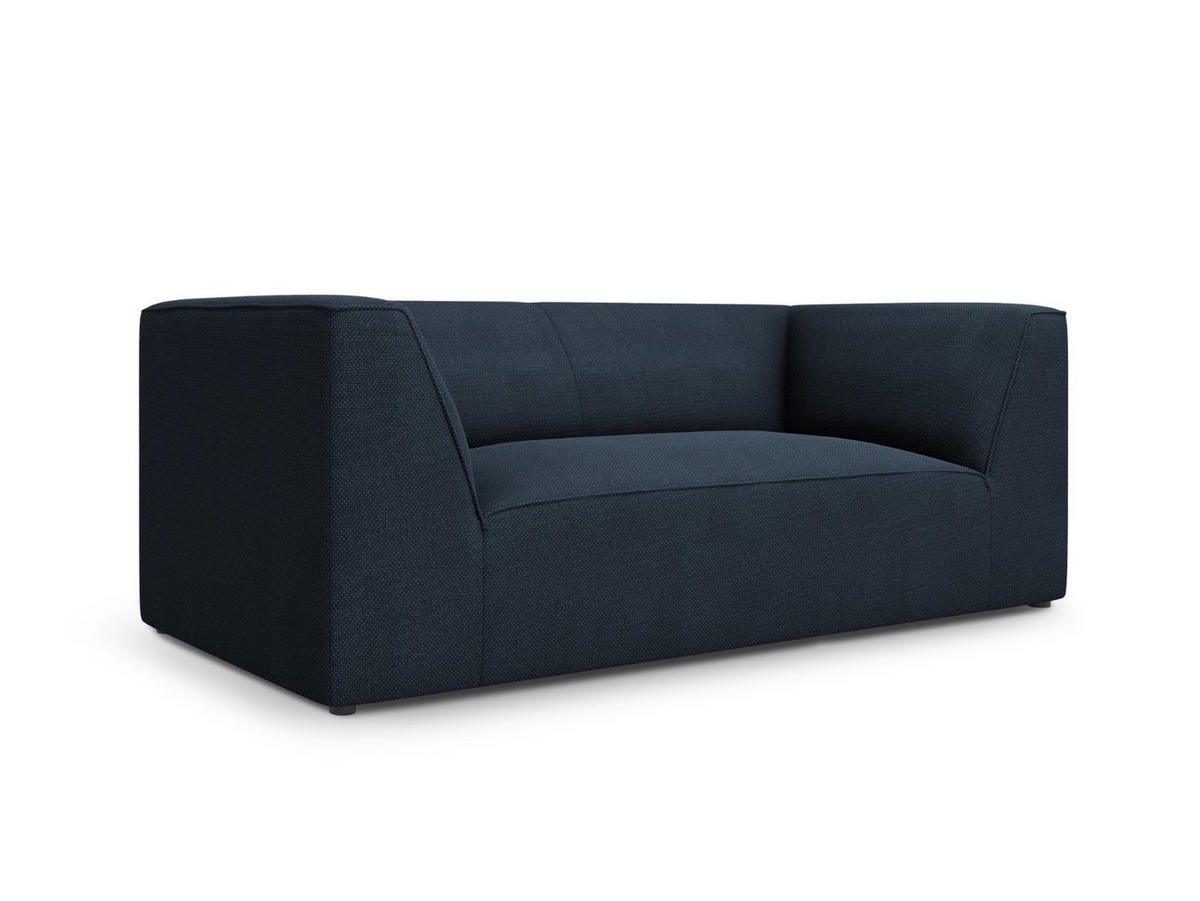 SOFA Ruby aus strukturiertem Stoff marineblau 2 Sitzplätze - Blau, Textil (174/69/93cm) - Micadoni