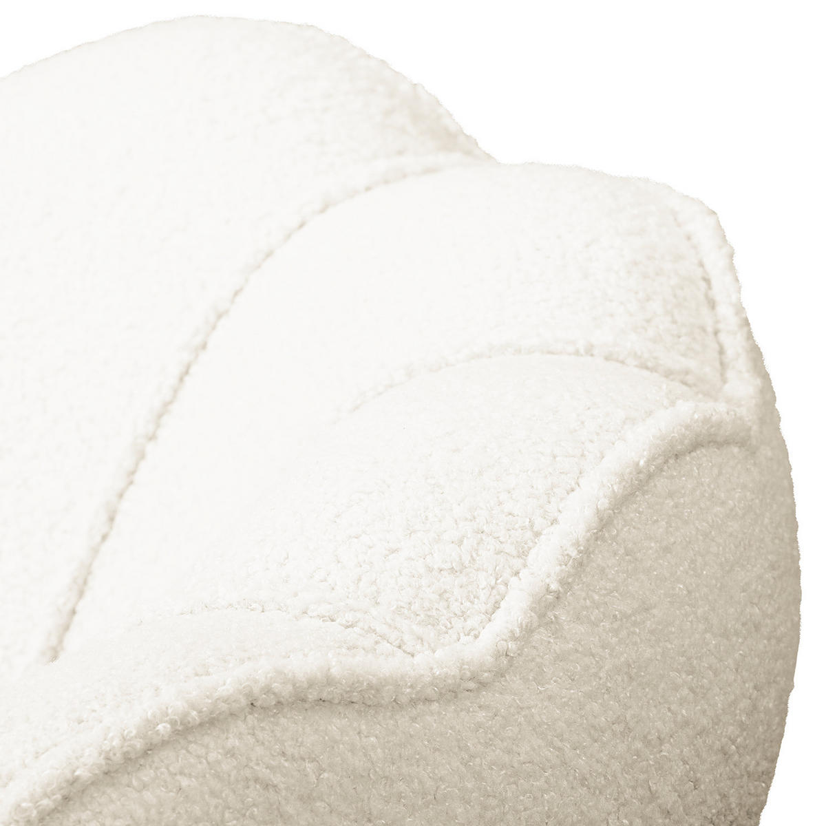 SESSEL - Bouclé, Füße Hell - Beige/Weiß, Birkenholz/Textil (75/74/75cm) - home24