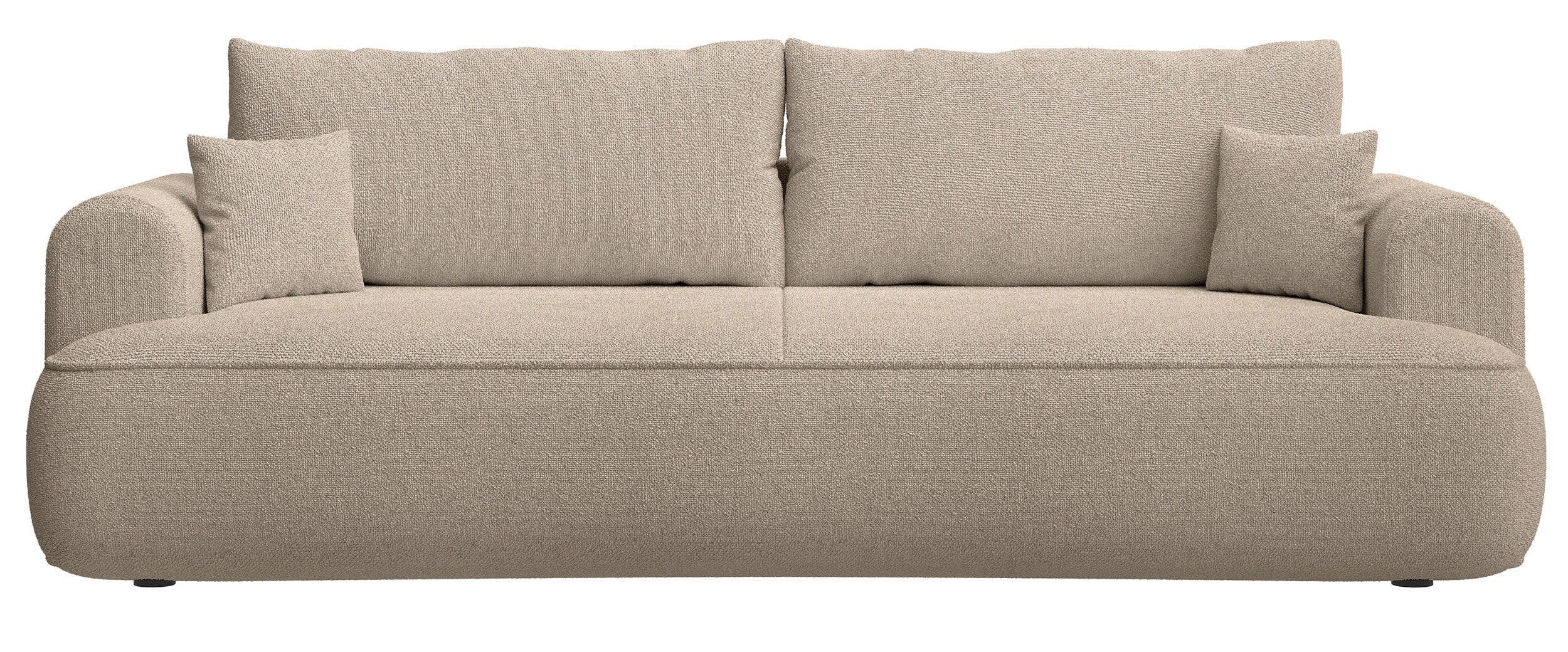 SCHLAFSOFA Ovo Beige 250 cm - Beige/Schwarz, Kunststoff/Textil (250/92/110cm) - Selsey