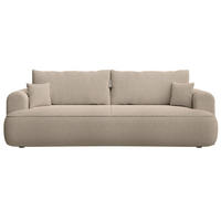 SCHLAFSOFA Ovo Beige 250 cm - Beige/Schwarz, Kunststoff/Textil (250/92/110cm) - Selsey