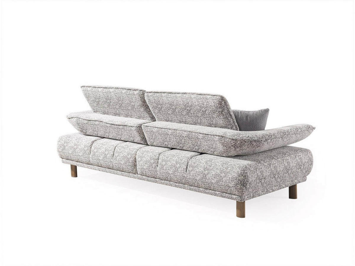 SOFA Tokyo 3-Sitzer Webstoff Grau - Grau, Holz/Textil (240/100/100cm) - Villa Möbel