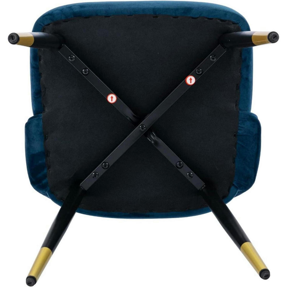 ESSZIMMERSTUHL 4er Set Samt Blau - Blau, Textil (50/86/58cm)