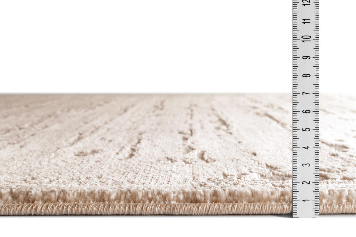 GLANZEFFEKT-TEPPICH Beige 80x200 cm - Beige, Textil (80/200cm) - Tesso Living