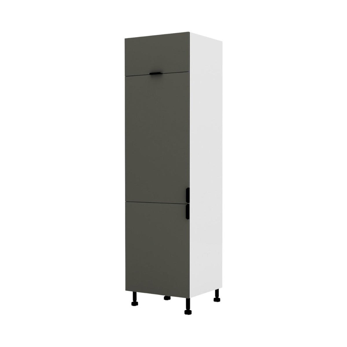 KÜHLSCHRANKUMBAUSCHRANK – 60 cm – KU-S60L – Lunara – Dunkelgrau - Dunkelgrau, Holzwerkstoff (60/203/56cm) - hi-markt