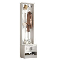 SCHUHSCHRANK aus Spanplatte 50x36x190cm in Weiß mit Kippsicherung - Weiß, Holzwerkstoff (50/190/36cm) - Modfu