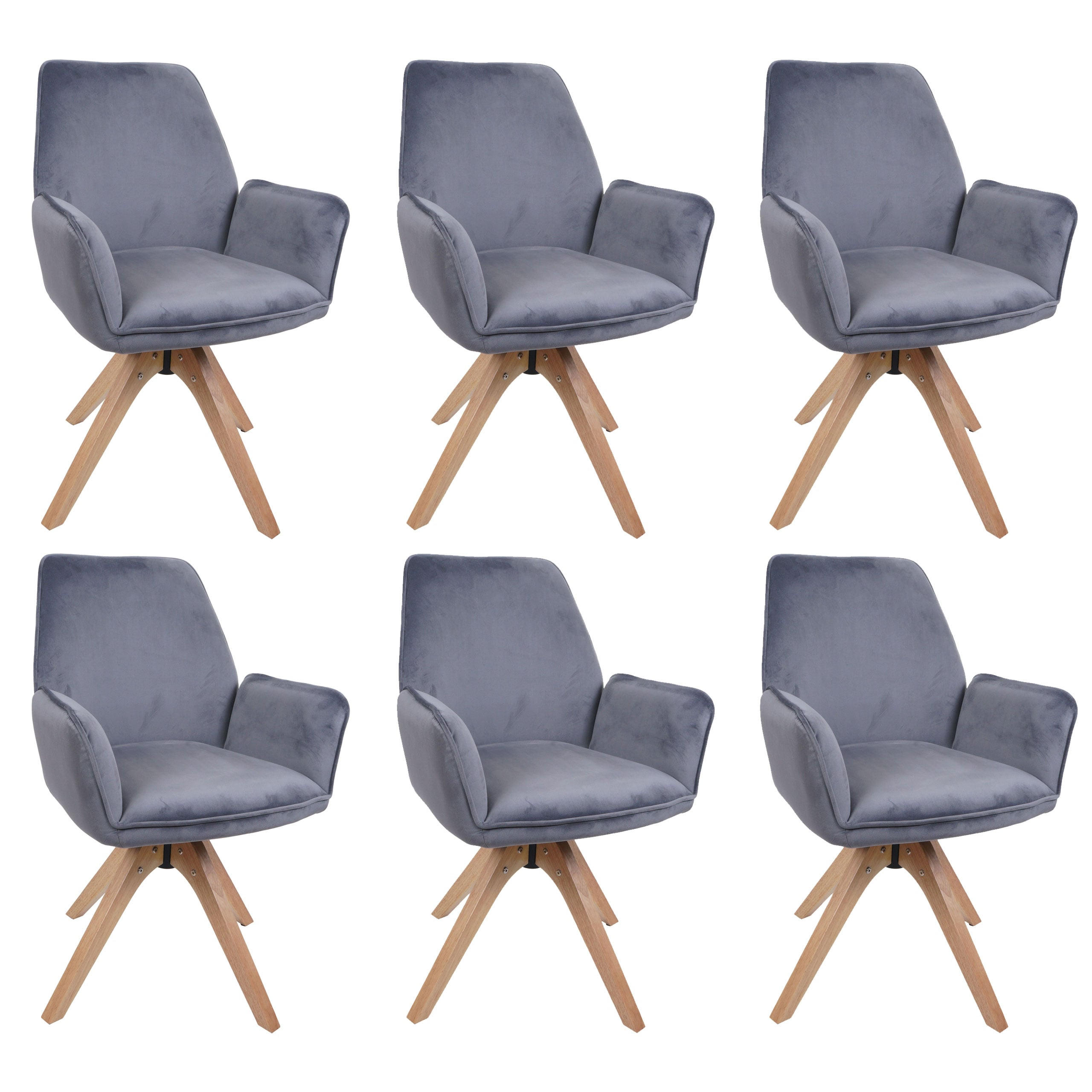 ESSZIMMERSTUHL Dunkelgrau 6er-Set - Dunkelgrau, Textil (60/87/60cm) - MCW