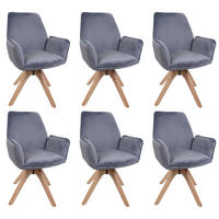 ESSZIMMERSTUHL Dunkelgrau 6er-Set - Dunkelgrau, Textil (60/87/60cm) - MCW