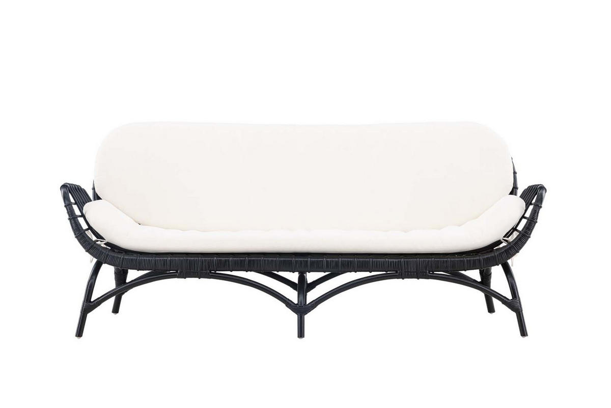 GARTENSOFA schwarz - Schwarz, Holzwerkstoff (180/75/67cm) - ebuy24