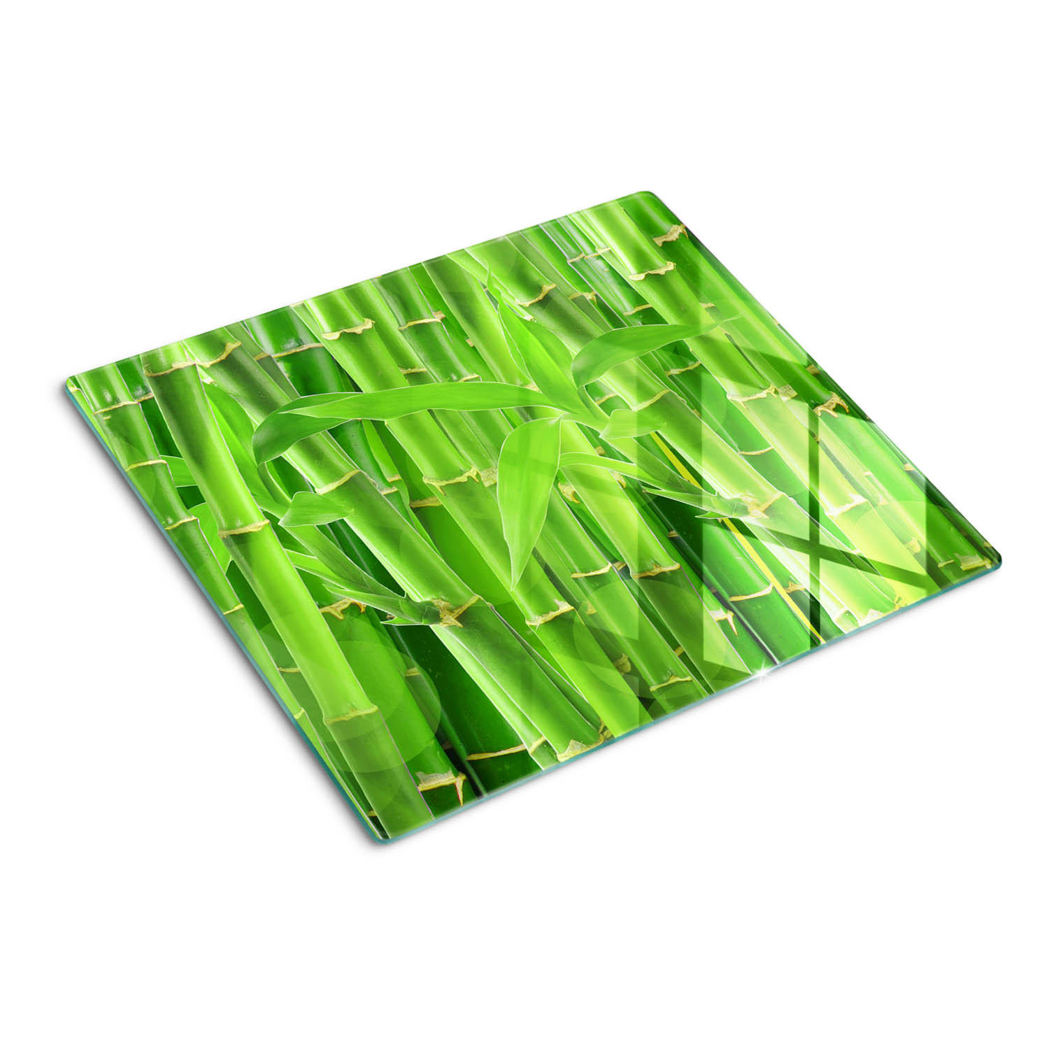 GLASPLATTE 60x52 cm Bambus - Grün, Glas (60/0.4/52cm) - TULUP