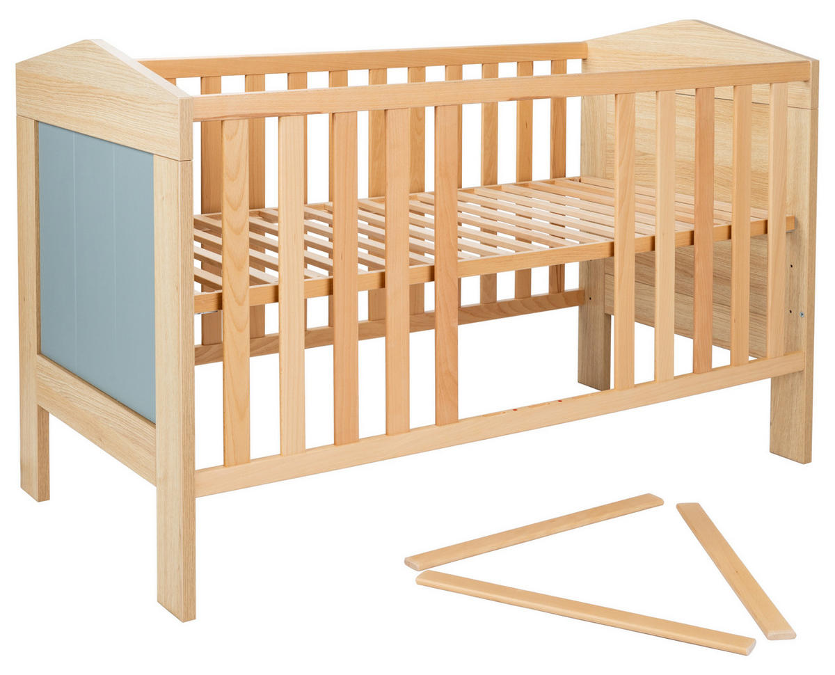 BABYZIMMER Set Roofy 3-tlg. - Salbeigrün/Eichefarben, Leder/Holz (1/1/1cm) - arthur berndt