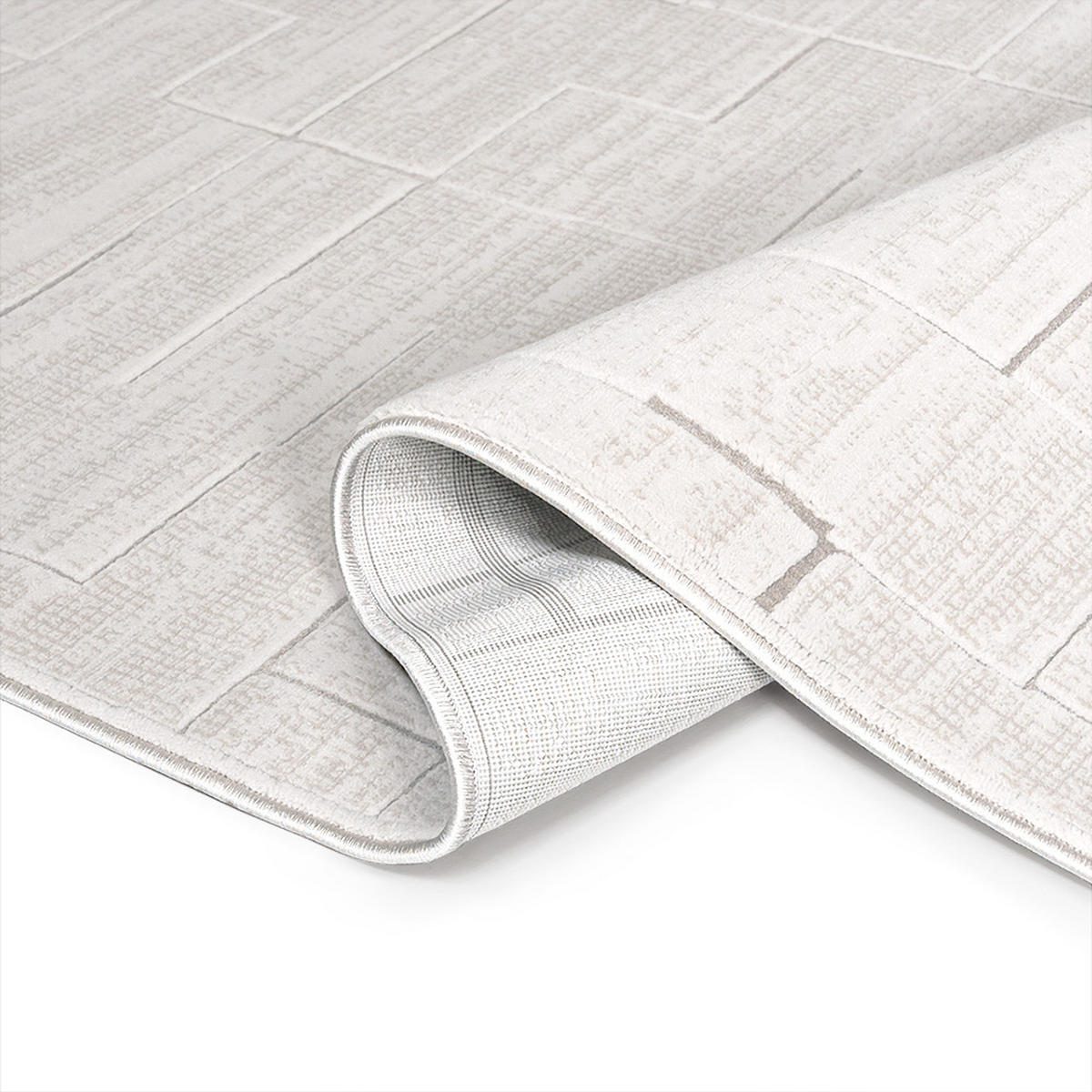 TEPPICH Alin Crema Mazovia 120x170cm Creme Geometrisch Kurzflor - Creme, Textil (120/170cm) - Mazovia