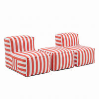 GARTENLOUNGE-SET SOFT SET 4 Orange - Orange, Textil - Muffo