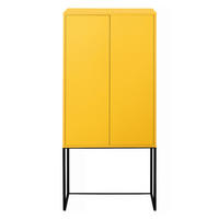 HIGHBOARD 2 Türen aus MDF in Hellgelb LENNON - Gelb, Holzwerkstoff (75/164/30cm) - RNT By Really Nice Things