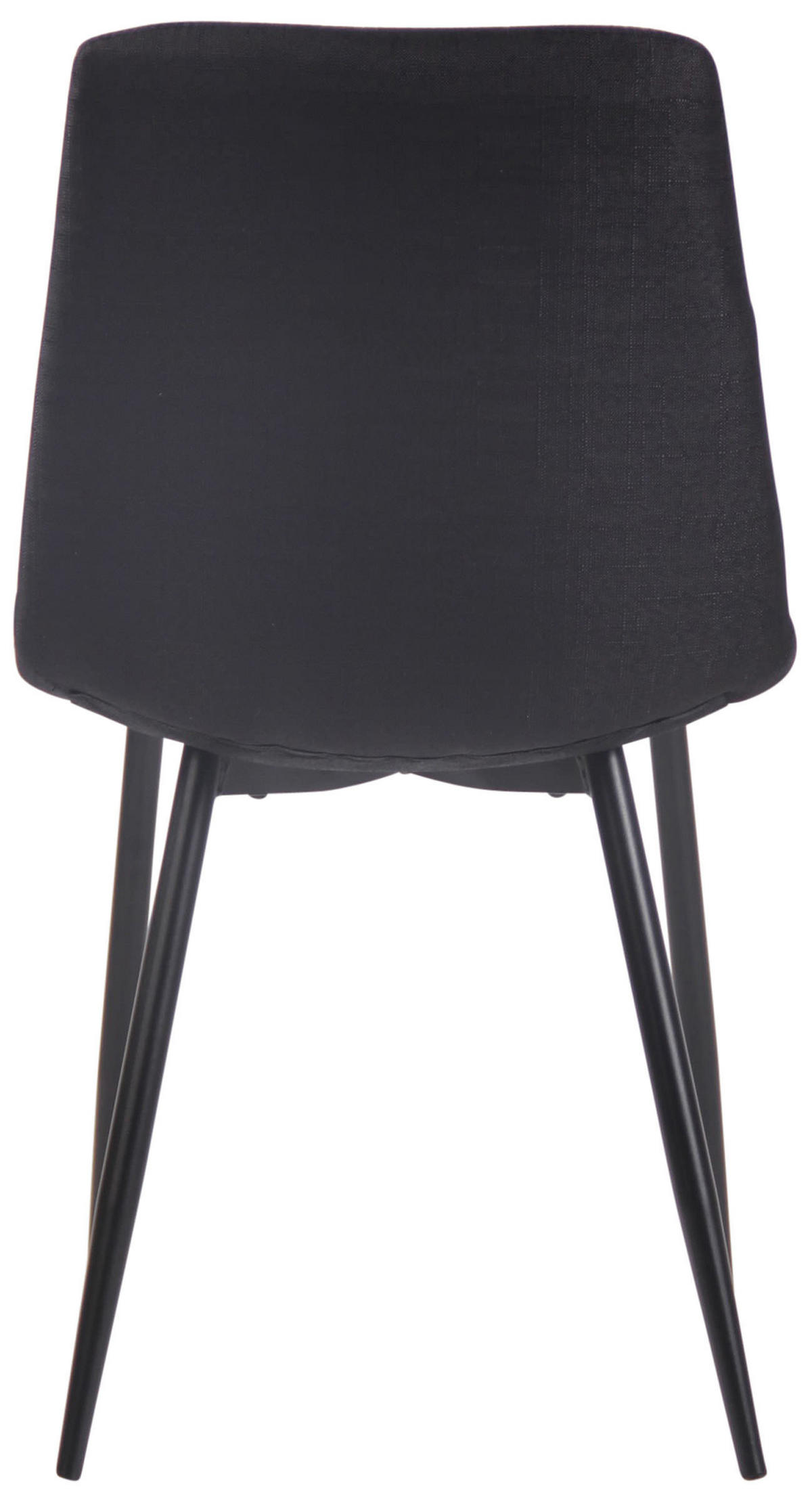 STUHL 4er Set Stoff schwarz - Schwarz, Textil/Metall (45/83/57cm) - CLP