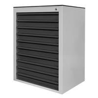 SCHUBLADENSCHRANK Kobra mit 10 Schubladen + Gummiauflage 90x71x55cm Lichtgrau/Anthrazitgrau - Anthrazit/Grau, Metall (71/90/55cm) - PROREGAL