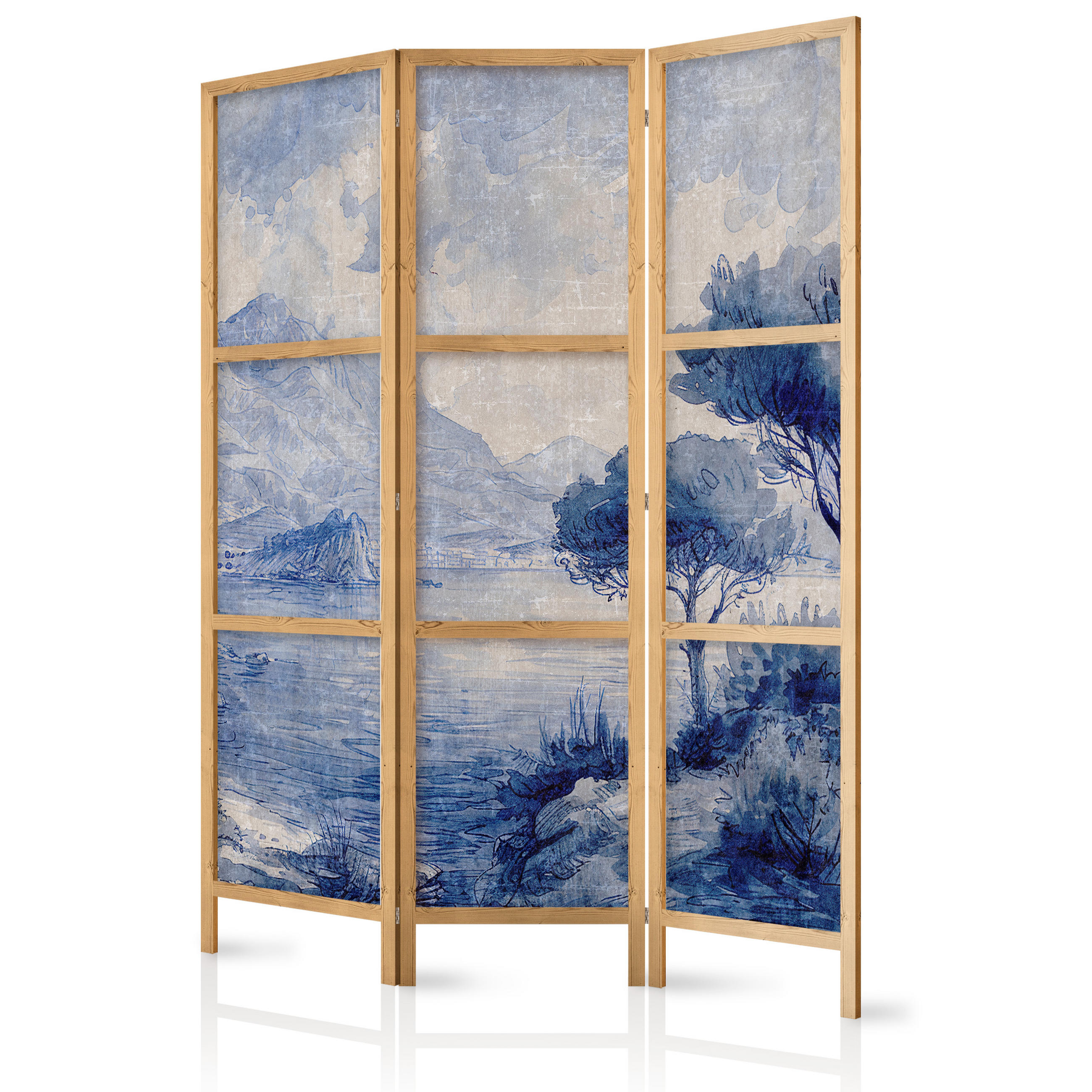 Muralo Paravent Blau 135x172x3 cm