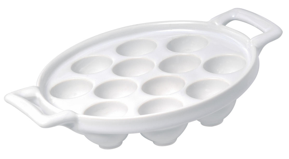 SCHNECKENPFANNE (für 12 Schnecken) Weiss - Weiß, Keramik (16cm) - Revol Porcelaine France