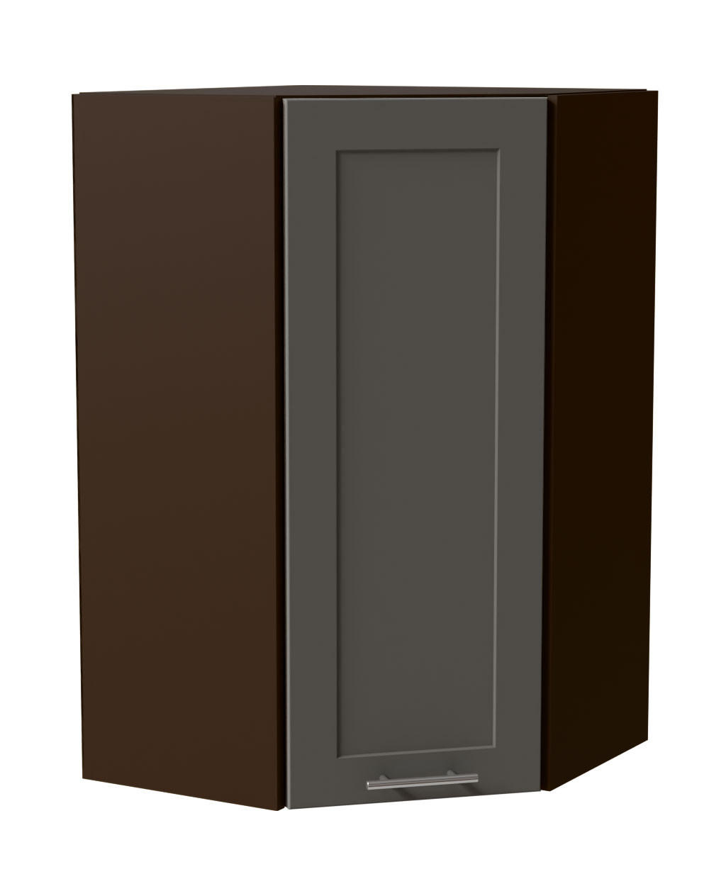 HÄNGESCHRANK Oslo W4/10/60 Lava / Dust Grey Matt 60 / 60 / 96cm - Dunkelgrau/Grau, Holz/Holzwerkstoff (60/96/60cm) - Feldmann-Wohnen