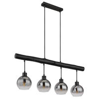 HÄNGELEUCHTE MOITAS Metall Grau Rauchglas - Grau, Glas/Metall (85/15/120cm) - Globo Lighting