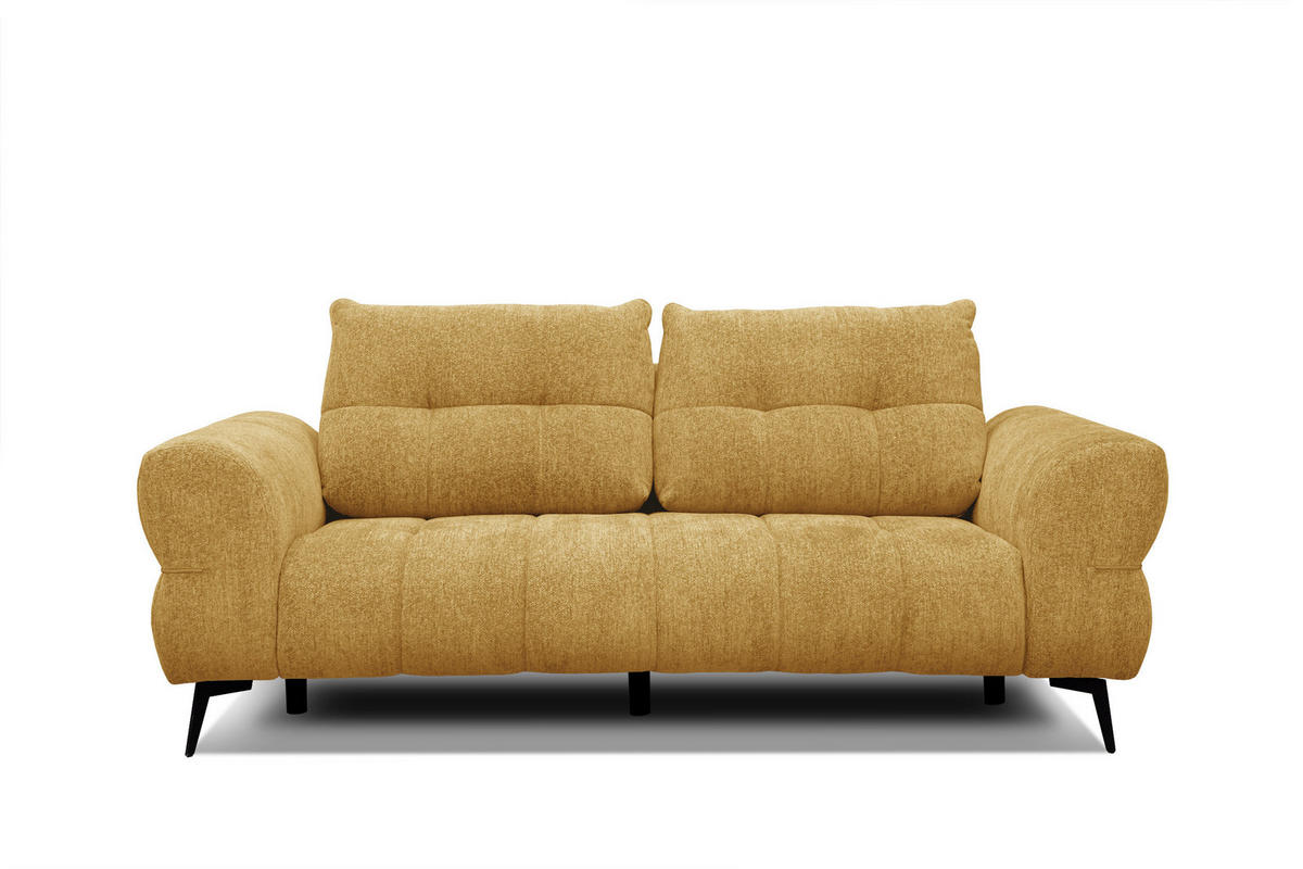 SOFA SALVINI 3-Sitzer, gelb - Gelb, Holz/Textil (237/88/99cm) - Courtois Laville
