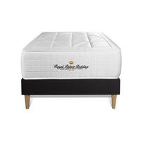 BETT Windsor Taschenfederkern und Memory-Schaum 90 x 200 cm h1 - Kit Bettgestell Schwarz - Beige/Schwarz, Karton/Holz (90/200cm) - ROYAL PALACE BEDDING