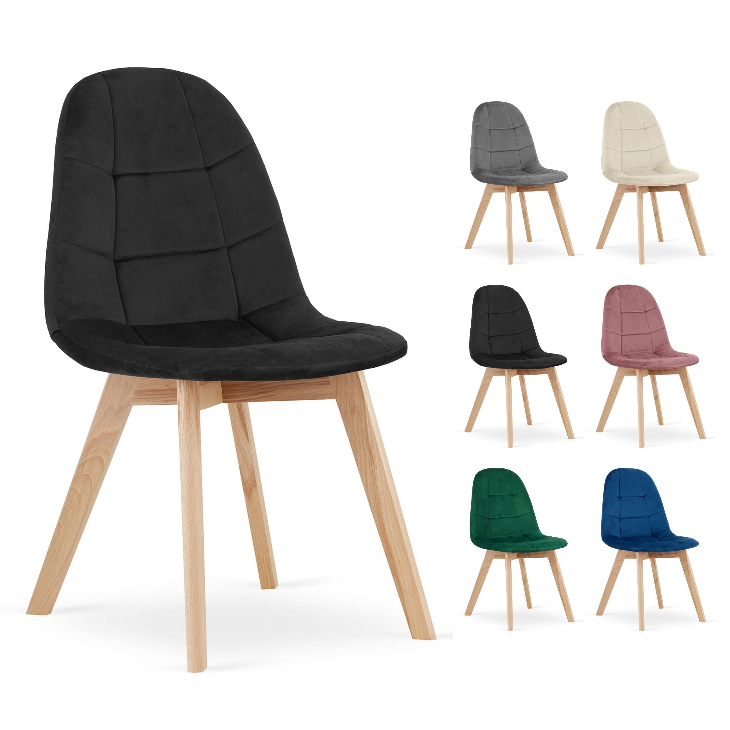 Thumbnail - Komodee Stuhl, Schwarz, Textil, 45x82x54 cm, Esszimmer, Stühle, Esszimmerstühle, Vierfußstühle