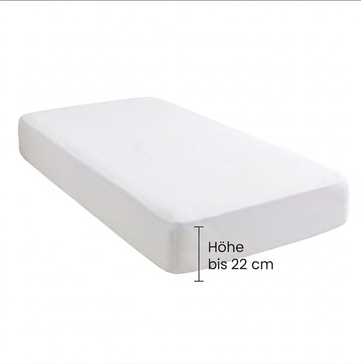 SPANNBETTTUCH Premium Biber weiss, 60x120 cm - 70x140 cm - Weiß, Textil (70/140cm) - biberna