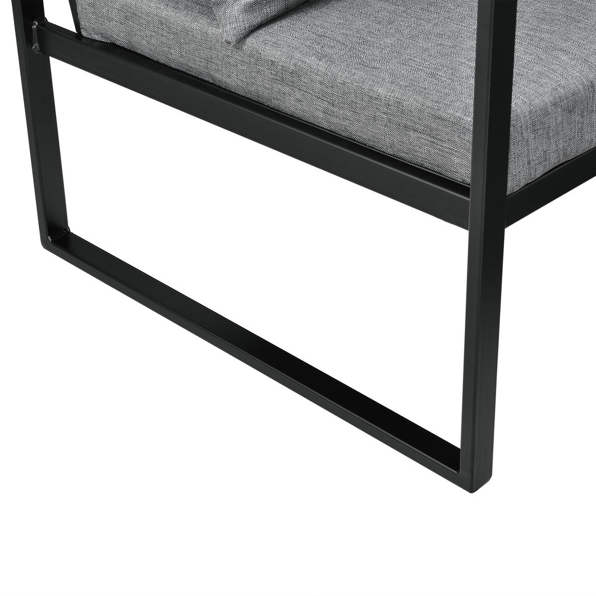 SADA KŘESEL 2 KS Ragusa - tmavě šedá, kov/textil (60/70/60cm) - [en.casa]