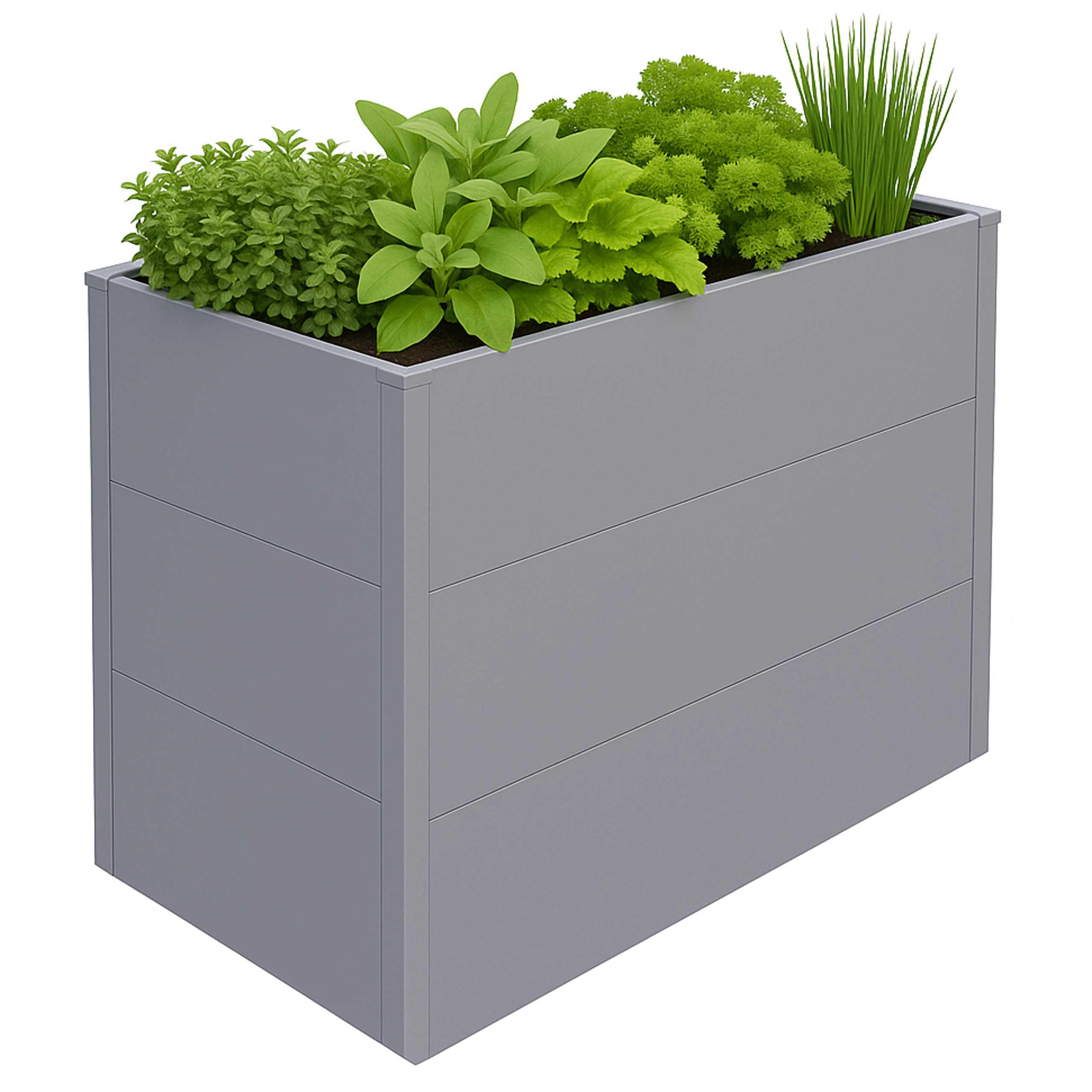 HOCHBEET 77x100x50cm Grau - Grau, Metall (100/77/50cm) - PROREGAL