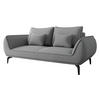 SOFA Cavo 2 - Schwarz/Grau, Holz/Textil (208/86/118cm) - MIRJAN24