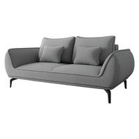 SOFA Cavo 2 - Schwarz/Grau, Holz/Textil (208/86/118cm) - MIRJAN24