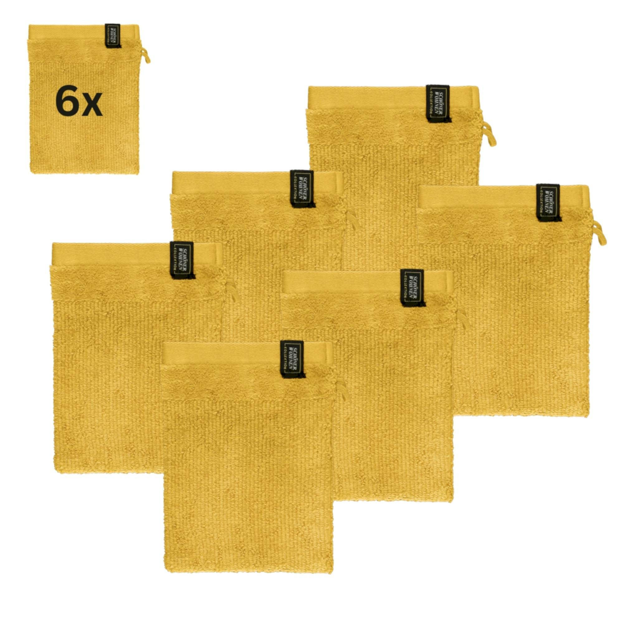 WASCHHANDSCHUH SENSE-6 - Gelb, Textil (16/21cm) - Schöner Wohnen