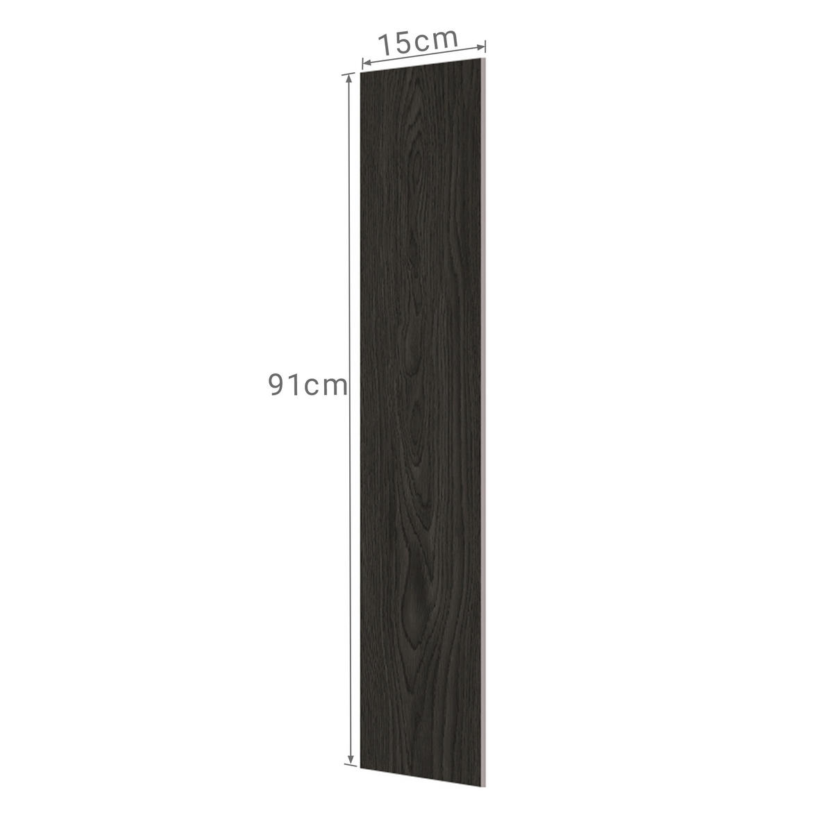 GOLVBELÄGGNING mörkgrå trälook självhäftande PVC 5 m² - Antracit, Sten/Plast (1.8/91/15cm) - Relaxdays