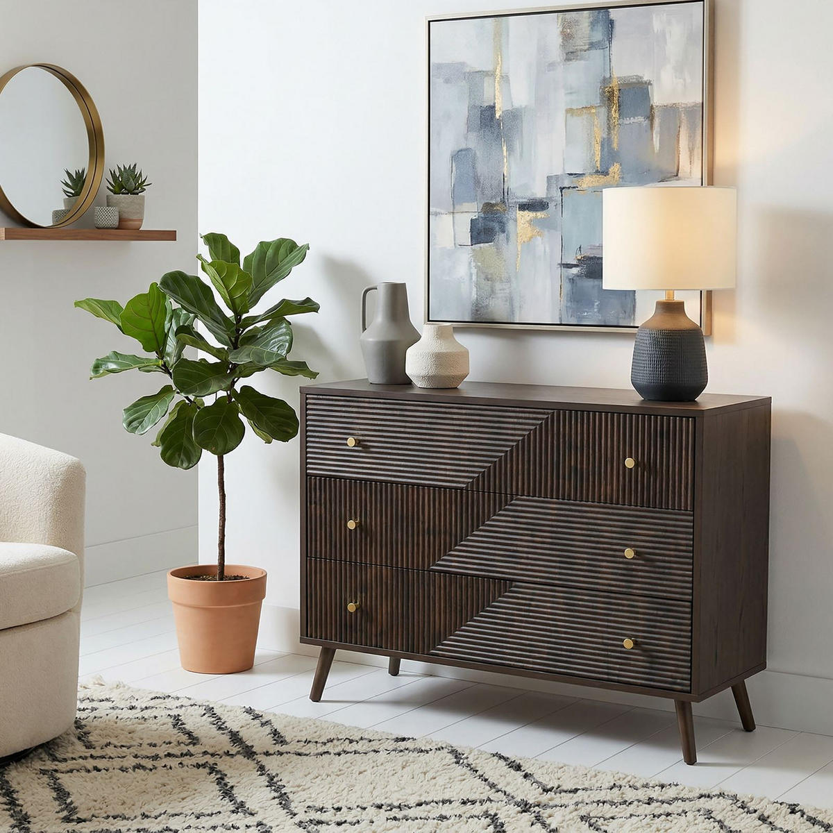 KOMMODE LIVIA dunkelbraun - Dunkelbraun, Holzwerkstoff (80/75/40cm) - IDIMEX