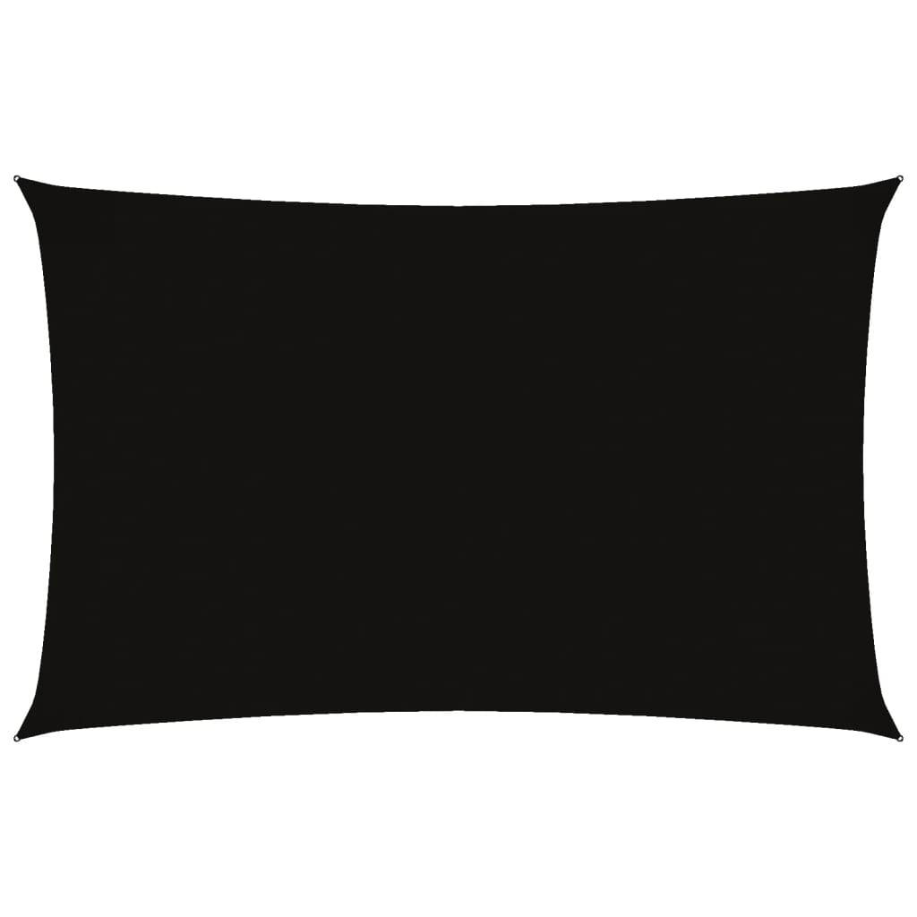 SONNENSEGEL Oxford-Gewebe Rechteckig 2,5x5 m Schwarz - Schwarz, Textil (500/250cm) - furnicato