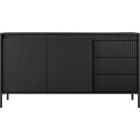 SIDEBOARD Cindy in Schwarz 154/81/40 cm - Schwarz, Holzwerkstoff/Metall (153.5/81.4/39.5cm) - WFL GROUP
