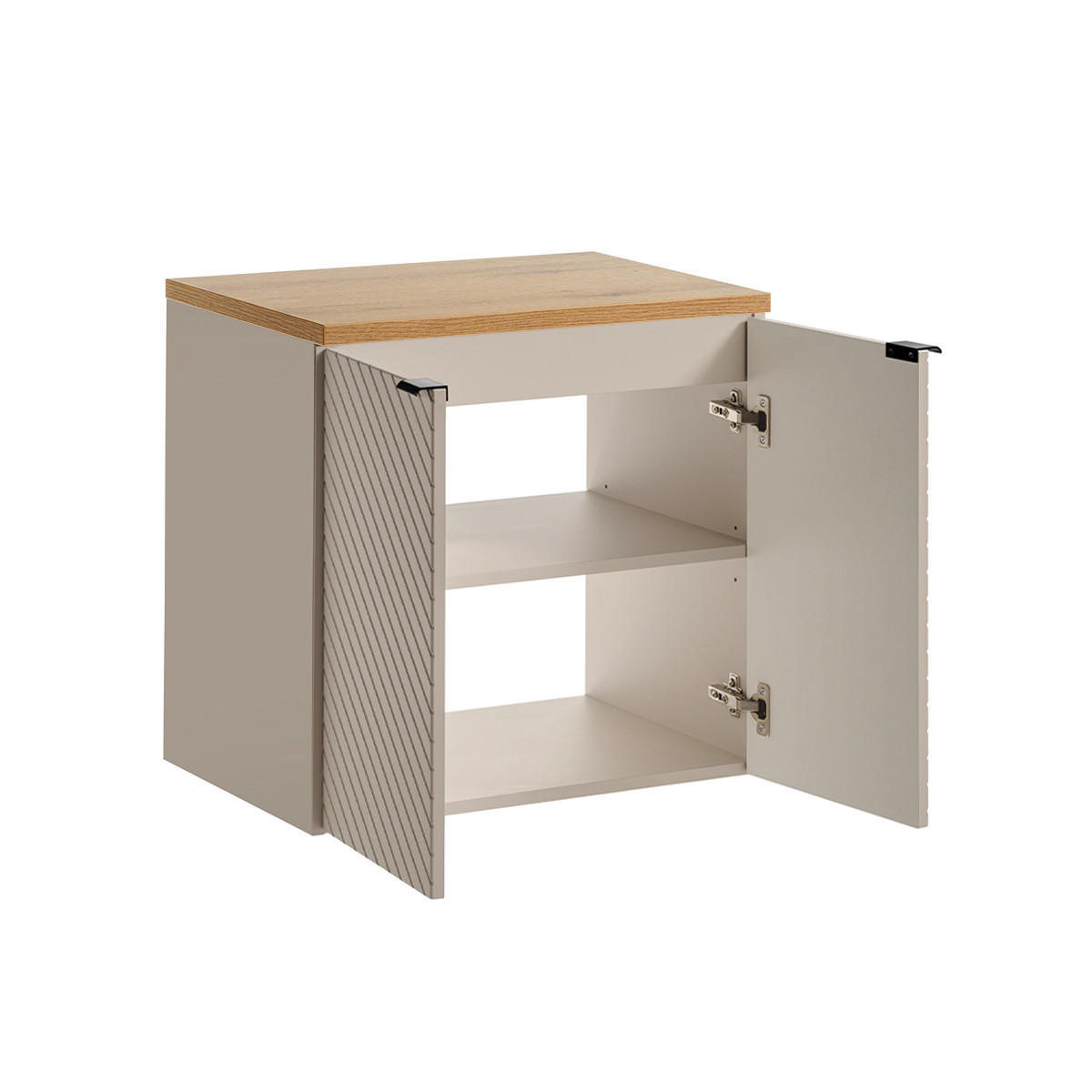 BADMÖBEL 60cm Manoa 2er-Set Kaschmir - Holz - Beige, Holzwerkstoff (60/59/40cm) - Petits-meubles